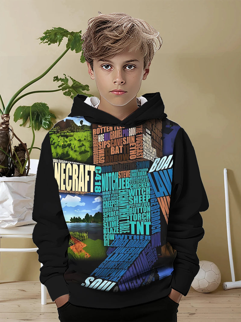 Designová dětská mikina Minecraft - více variant