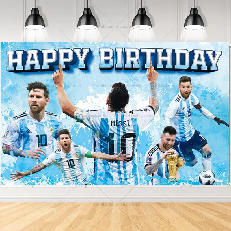 Narozeninový fotbalový párty set s balónky Lionel Messi - více variant