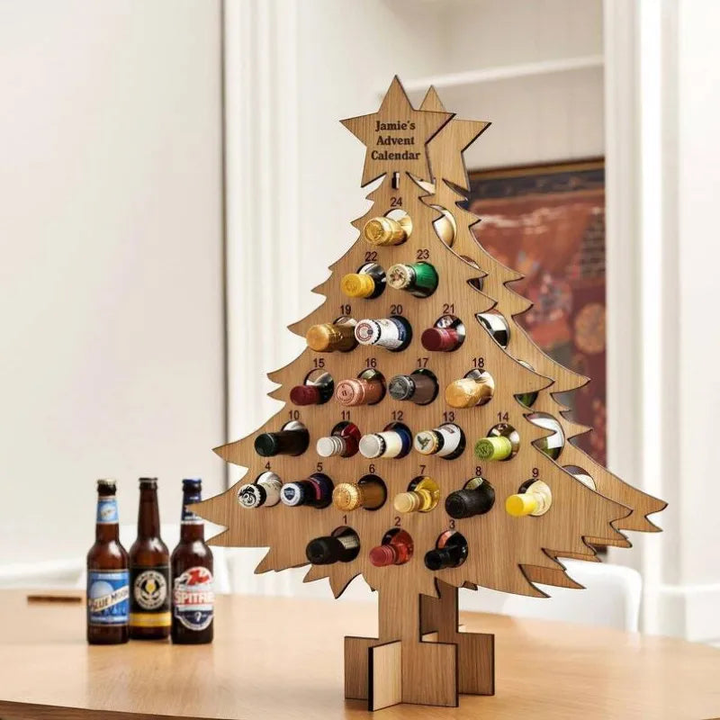 Vtipný adventní kalendář na ukládání lahví od piva