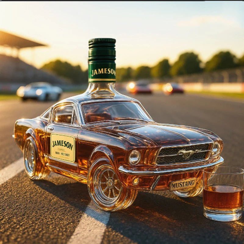 Designová láhev na whiskey s motivem auta - více variant
