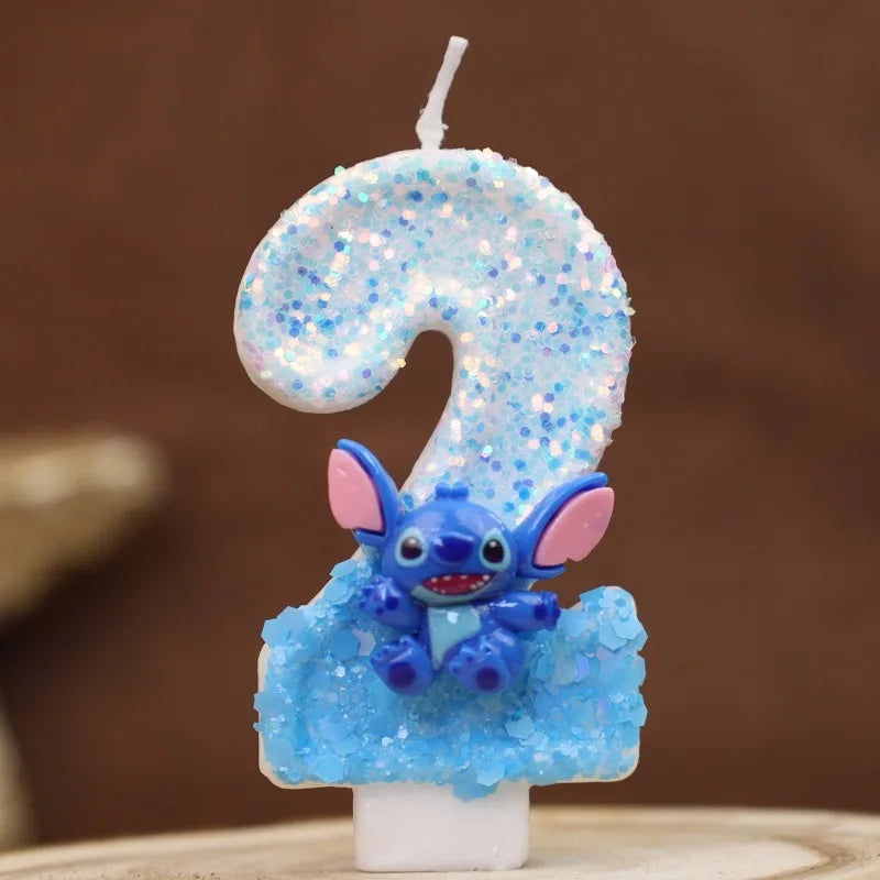 Svíčky na dort s číslovkou Stitch - více variant