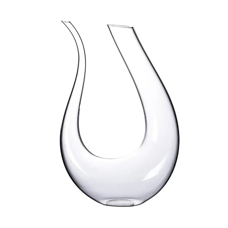 Velká křišťálová karafa 1500 ml - ručně vyráběný dekantér na víno, brandy a šampaňské