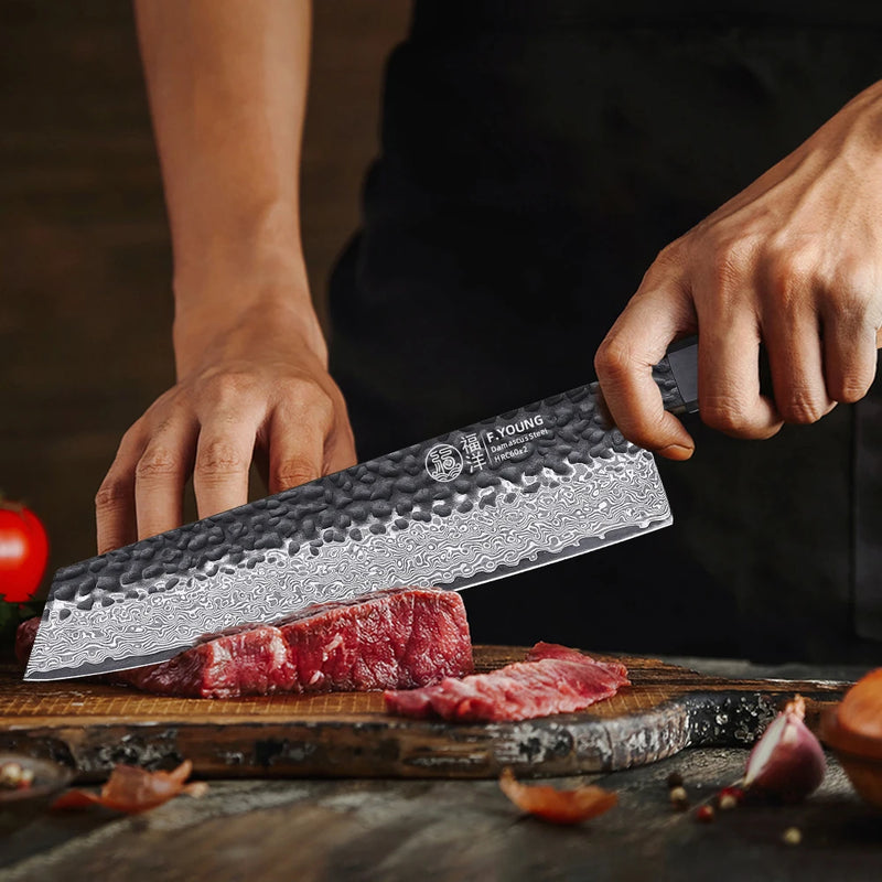 Kiritsuke nůž z damaškové oceli