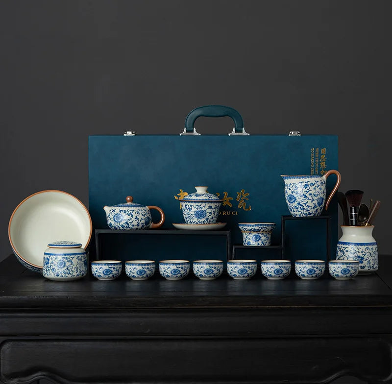 Tradiční japonská porcelánová souprava na čaj - Matcha