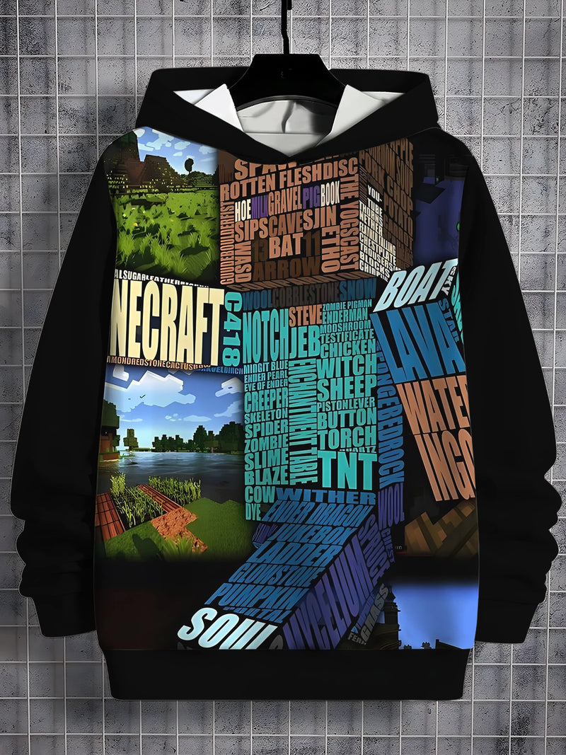 Designová dětská mikina Minecraft - více variant