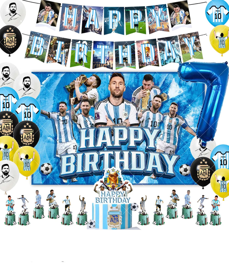 Narozeninový fotbalový párty set s balónky Lionel Messi - více variant