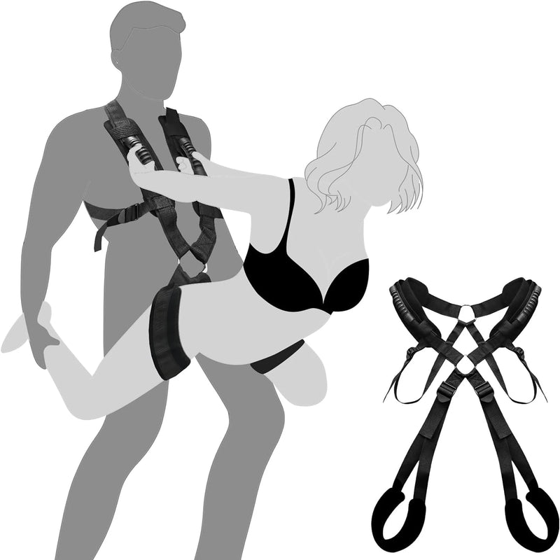 BDSM postroj pro páry – nastavitelná houpačka s polstrováním