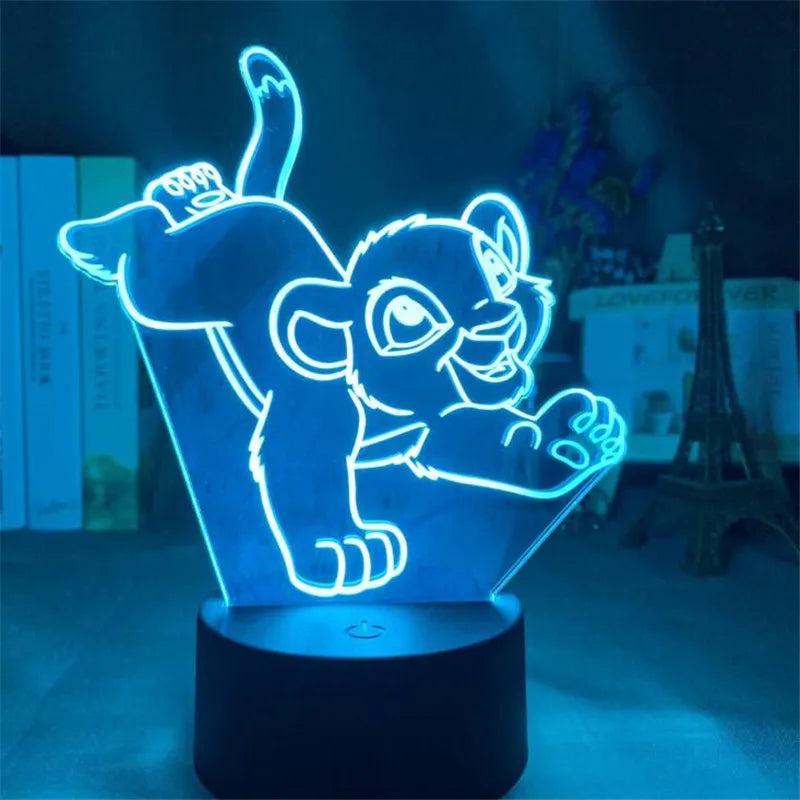 Lampa s 3D iluzí Lví Král - více variant