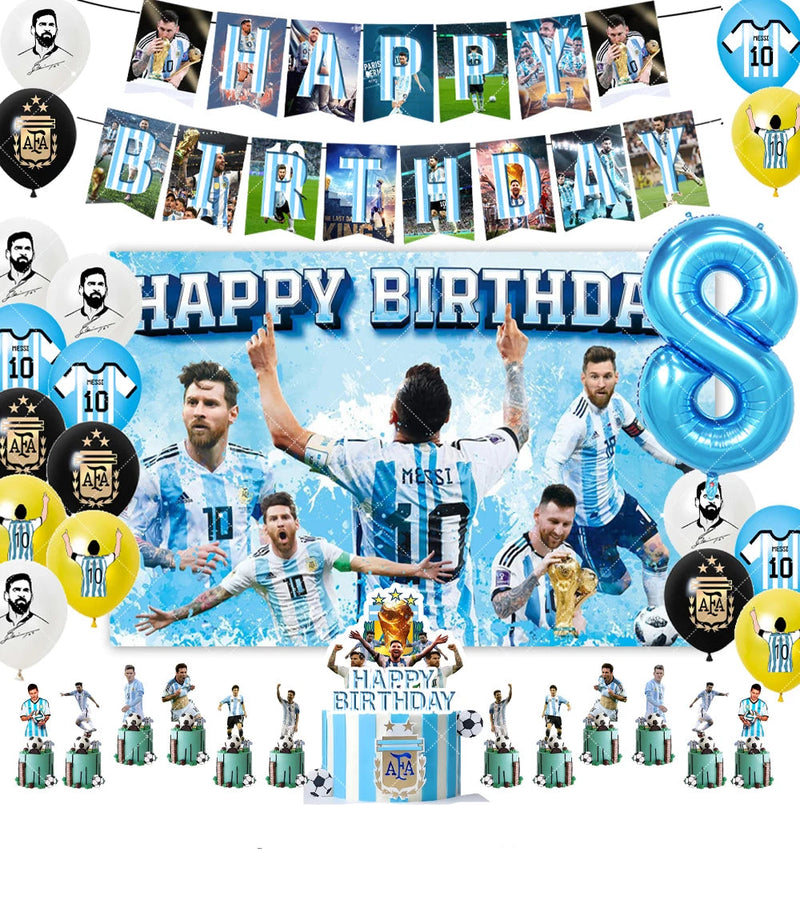 Narozeninový fotbalový párty set s balónky Lionel Messi - více variant