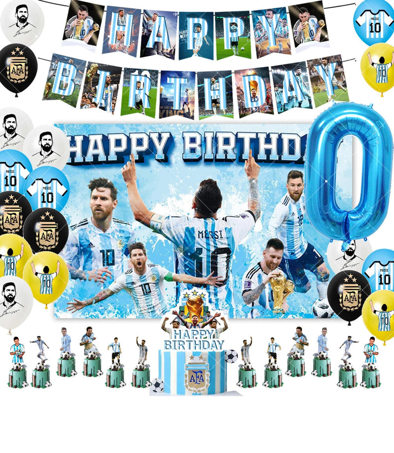 Narozeninový fotbalový párty set s balónky Lionel Messi - více variant