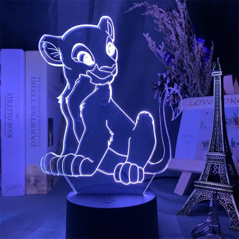 Lampa s 3D iluzí Lví Král - více variant