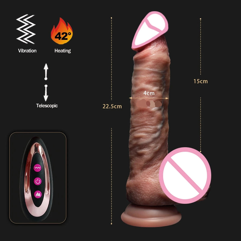 Vibrátor s realistickým designem a funkcí zahřívání - více variant