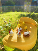 Velikonoční ozdoby na boty Crocs - Slepičky, kuřátka a vajíčka 8 ks