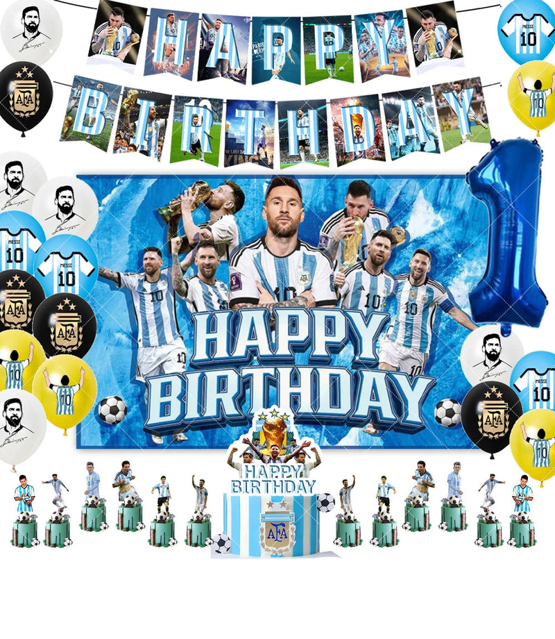 Narozeninový fotbalový párty set s balónky Lionel Messi - více variant