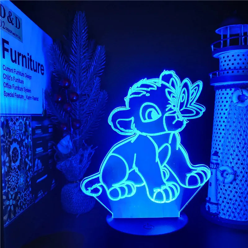 Lampa s 3D iluzí Lví Král - více variant