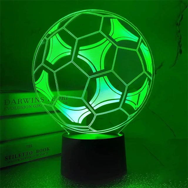 Lampa s 3D iluzí fotbalový míč - více variant