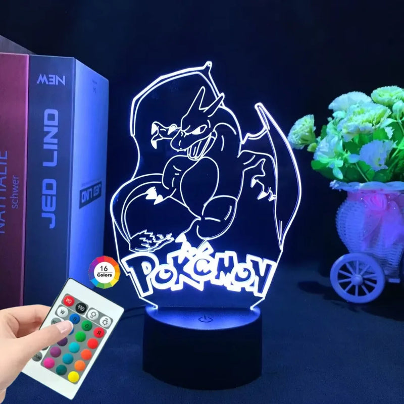Lampa s 3D iluzí Pokémon