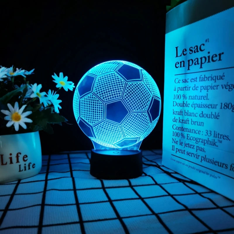 Lampa s 3D iluzí fotbal - více variant