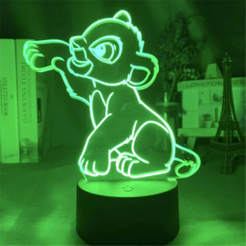 Lampa s 3D iluzí Lví Král - více variant