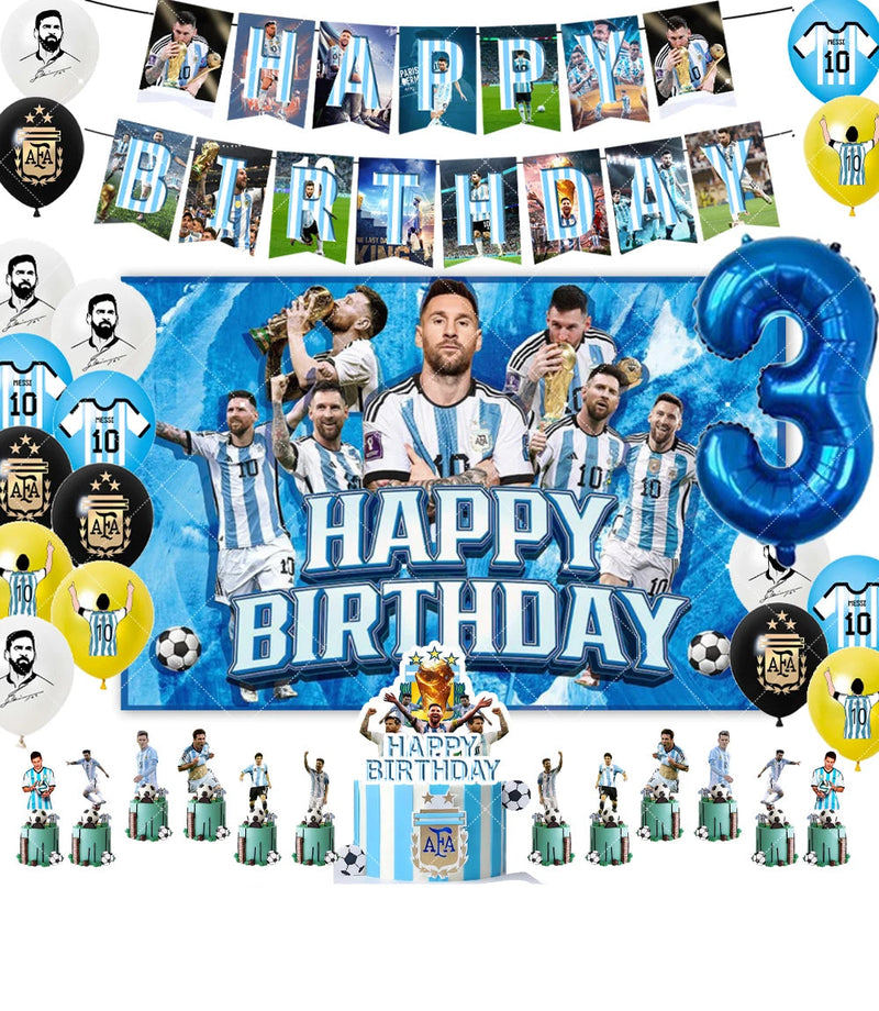 Narozeninový fotbalový párty set s balónky Lionel Messi - více variant