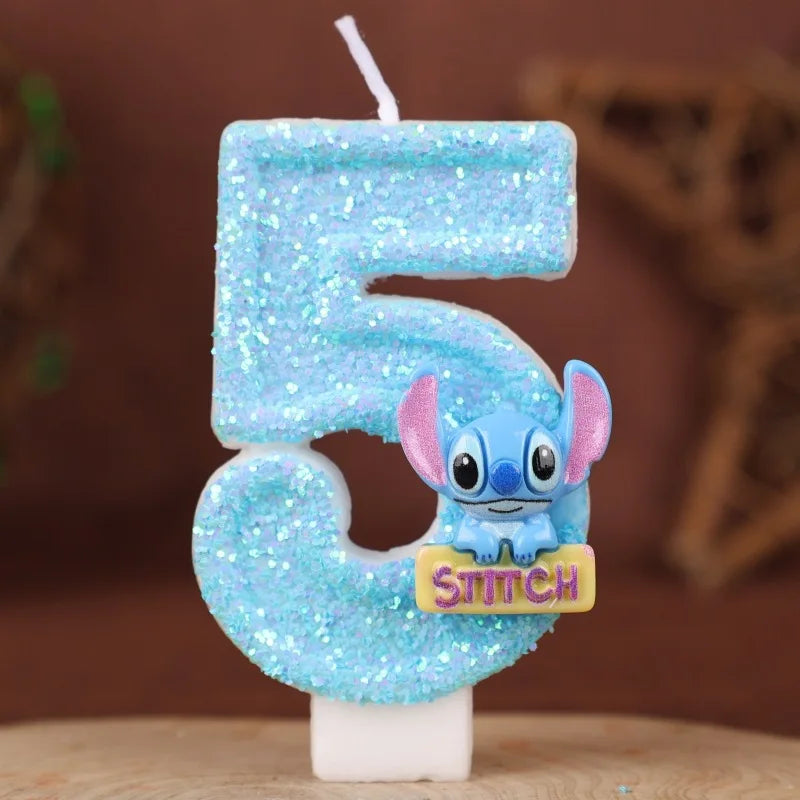 Svíčky na dort s číslovkou Stitch - více variant