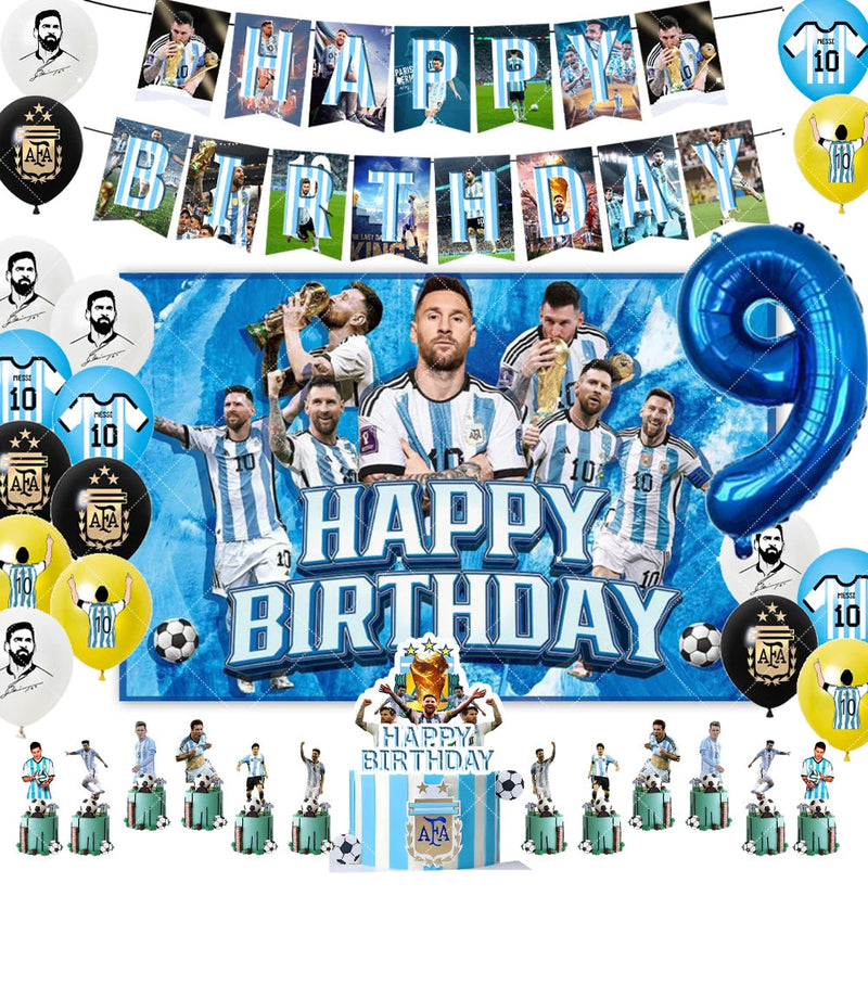 Narozeninový fotbalový párty set s balónky Lionel Messi - více variant