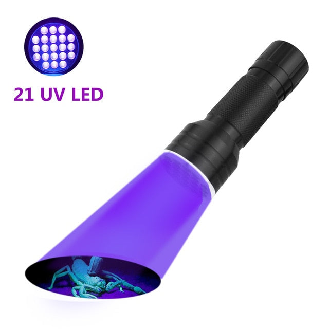 Ultrafialová LED svítilna - 21 UV LED