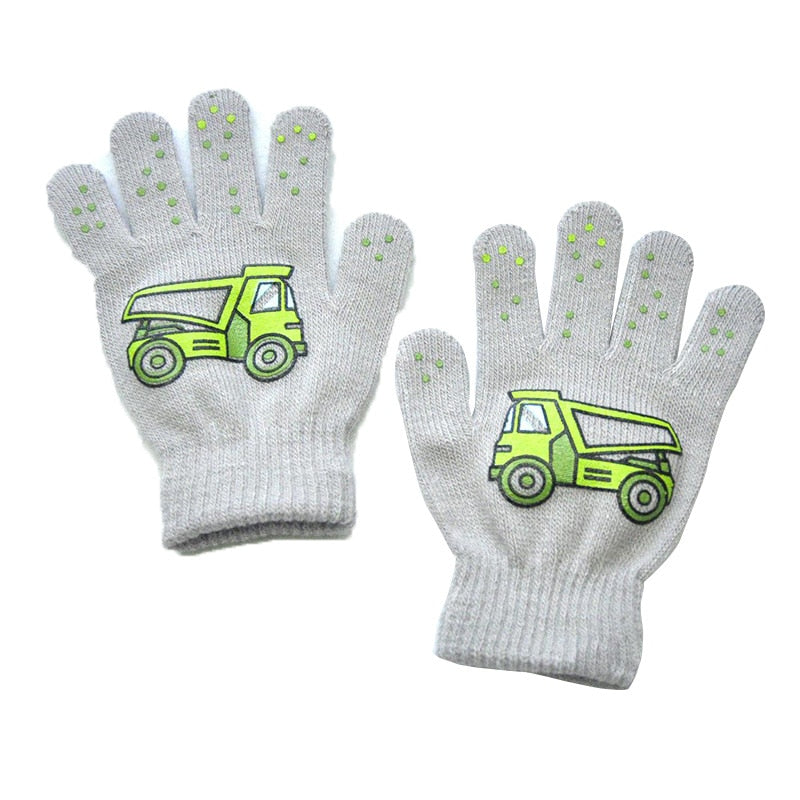 Dětské zimní rukavice s motivem auta - více variant