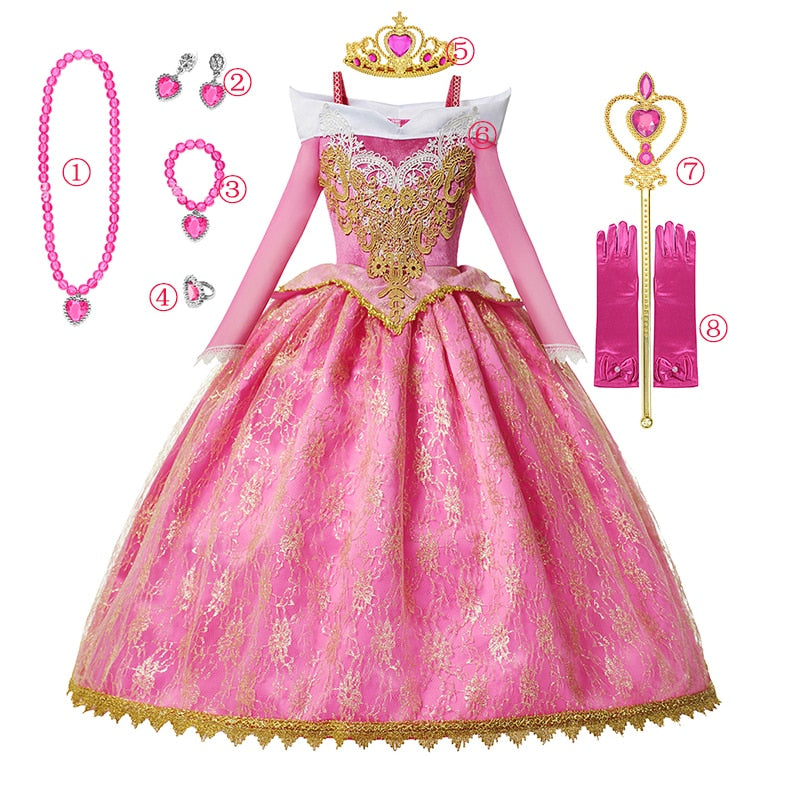 Dětské šaty princezna Aurora - více variant