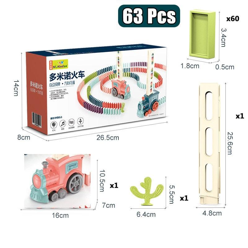 Dětský automatický vláček pro domino - více variant