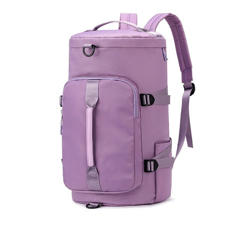 Dámský praktický cestovní batoh - světle fialová