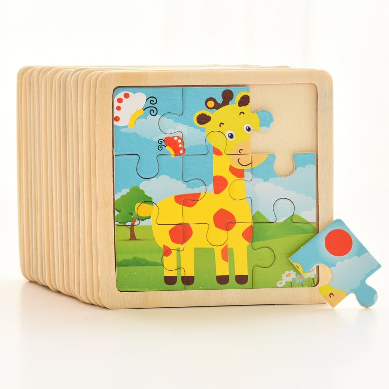 Dřevěné puzzle pro děti - více variant