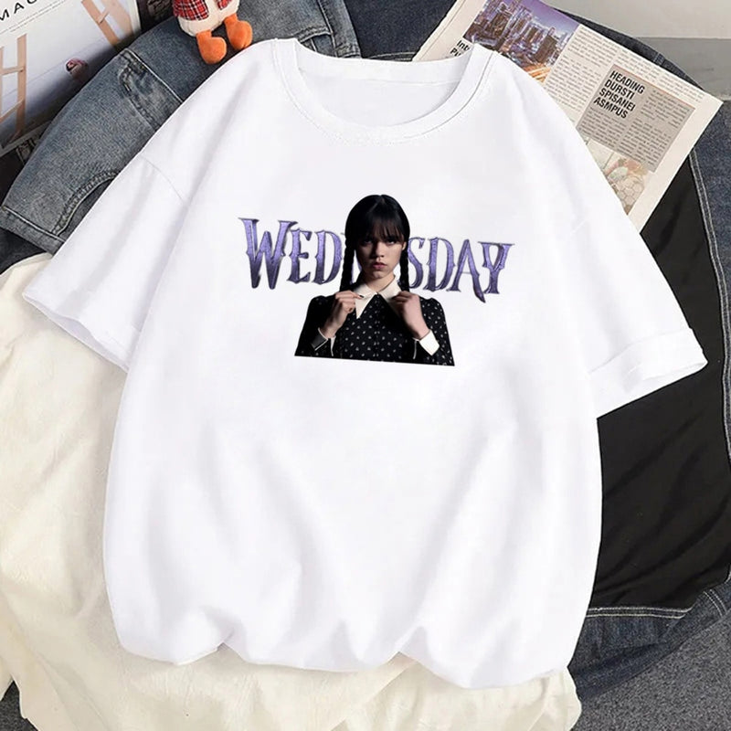 Dámské bílé tričko Wednesday - více variant