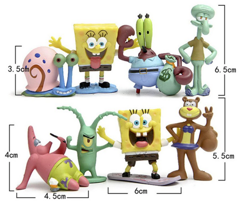 Figurky Spongebob - 8 ks