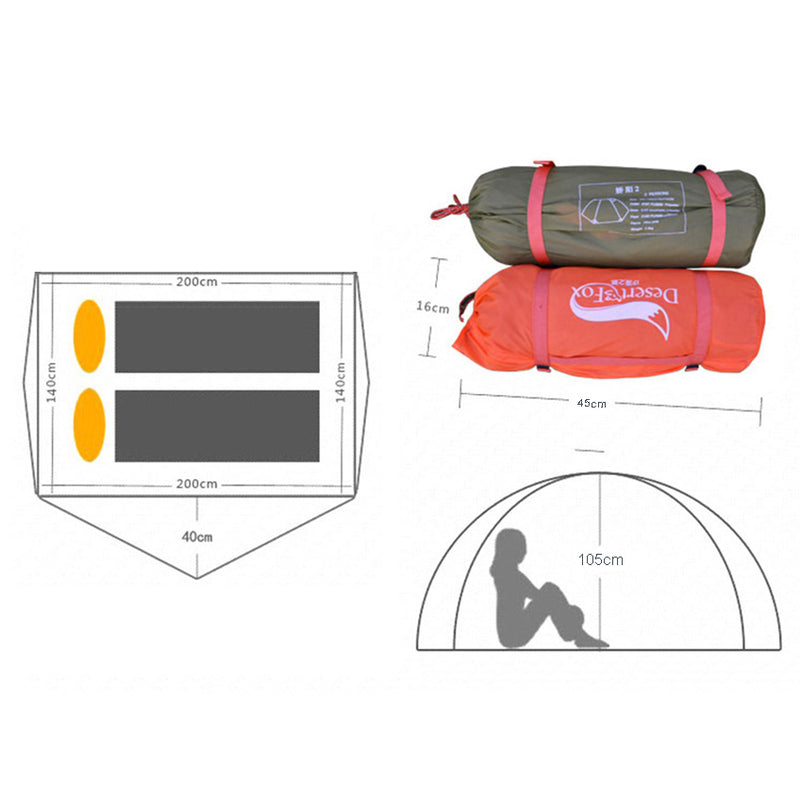 Outdoor stan pro 2 osoby - více barev