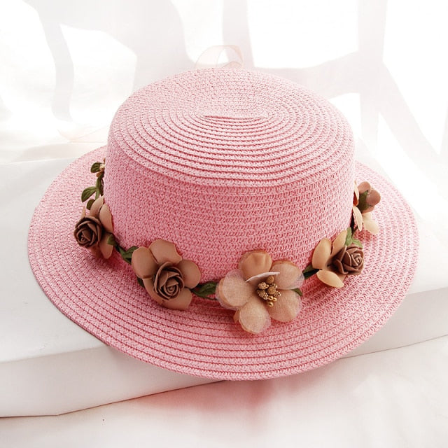 Letní klobouk s květinami - více barev