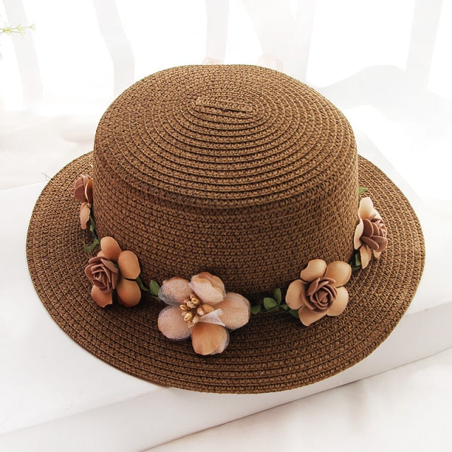 Letní klobouk s květinami - více barev