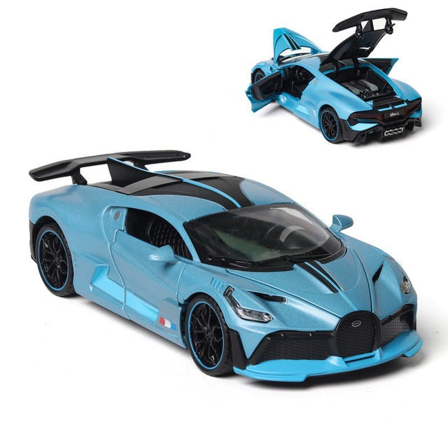 Modré Bugatti Veyron Divo