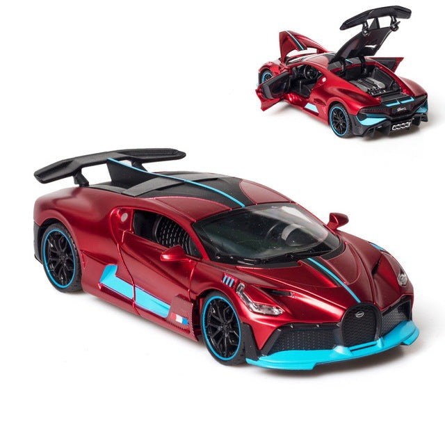 Červené Bugatti Veyron Divo