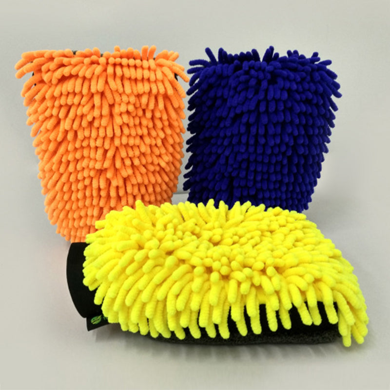 Voděodolná ženilová rukavice na mytí auta - více barev