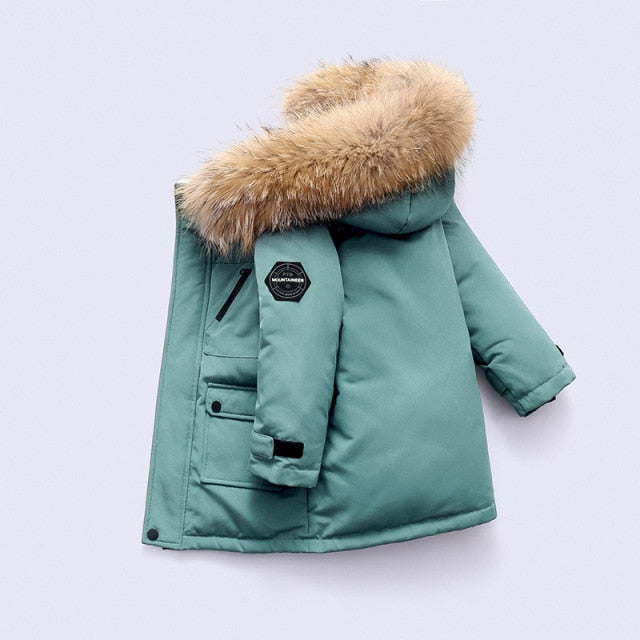 Dětská zimní bunda s kožíškem - více barev