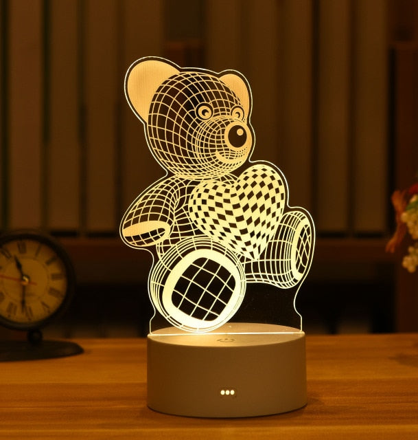 Lampa s 3D iluzí - více variant