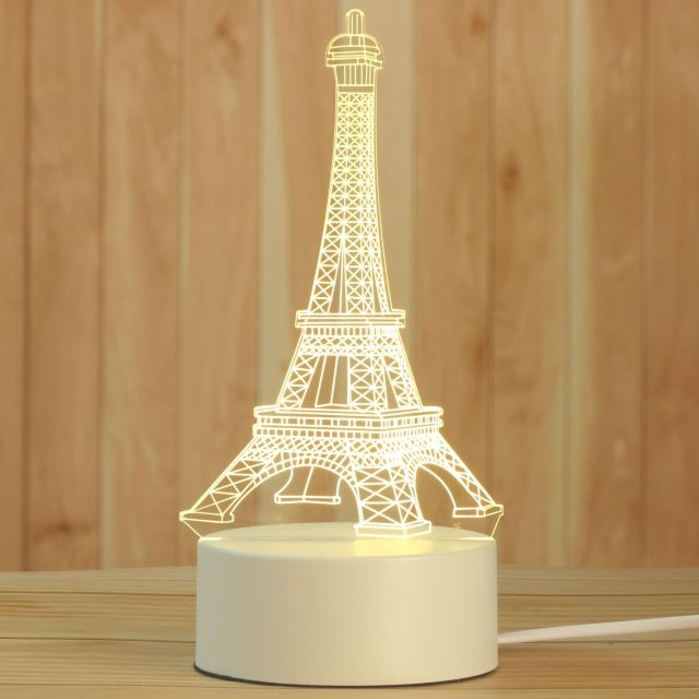 Lampa s 3D iluzí - Eiffelova věž