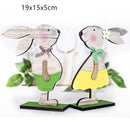 Dva dřevění velikonoční králíčci - více variant