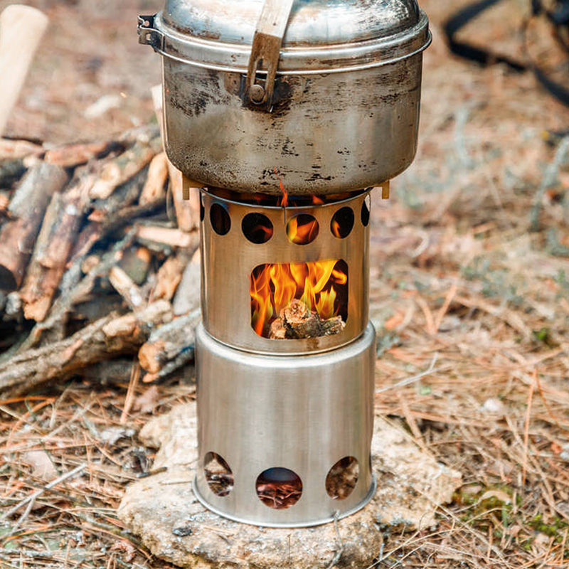 Outdoor přenosný vařič na dřevo