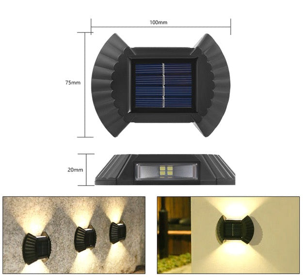 Solární LED osvětlení na zeď - více variant